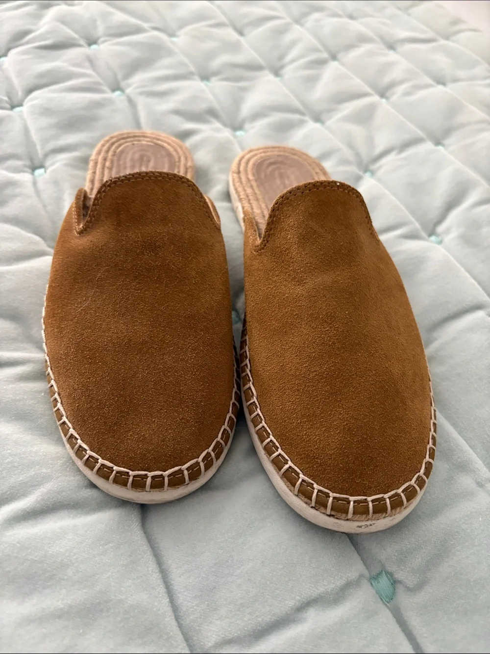 SeaVees Suede Slip-On Mules in Chestnut